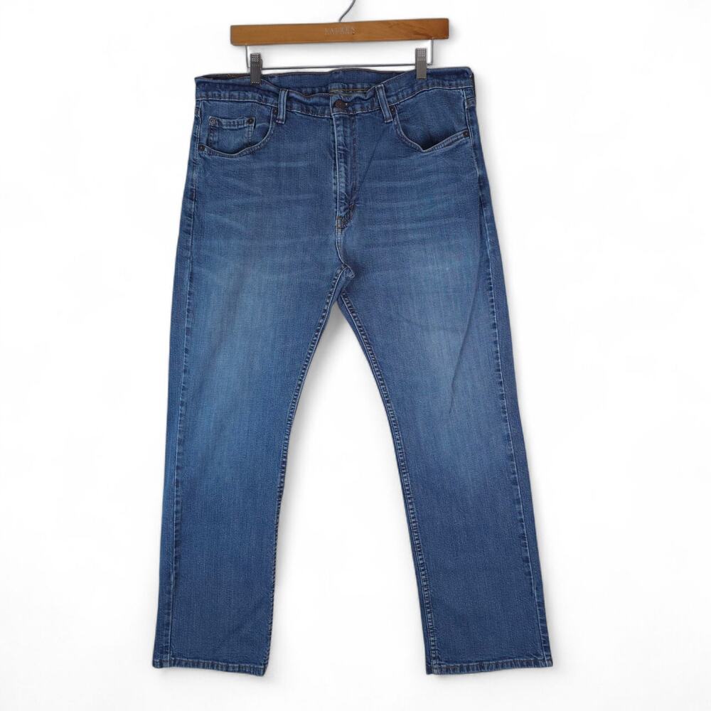 Levis Jeans Mens 38x30 Blue‎ 559 Relaxed Straight Distressed Denim Stretch 2013
